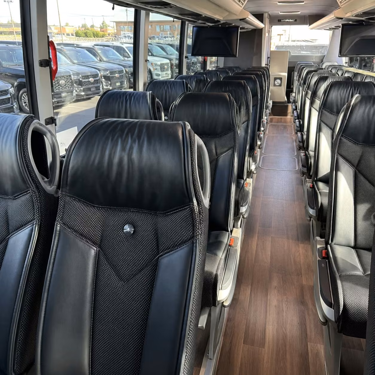 56 passenger charter bus interior